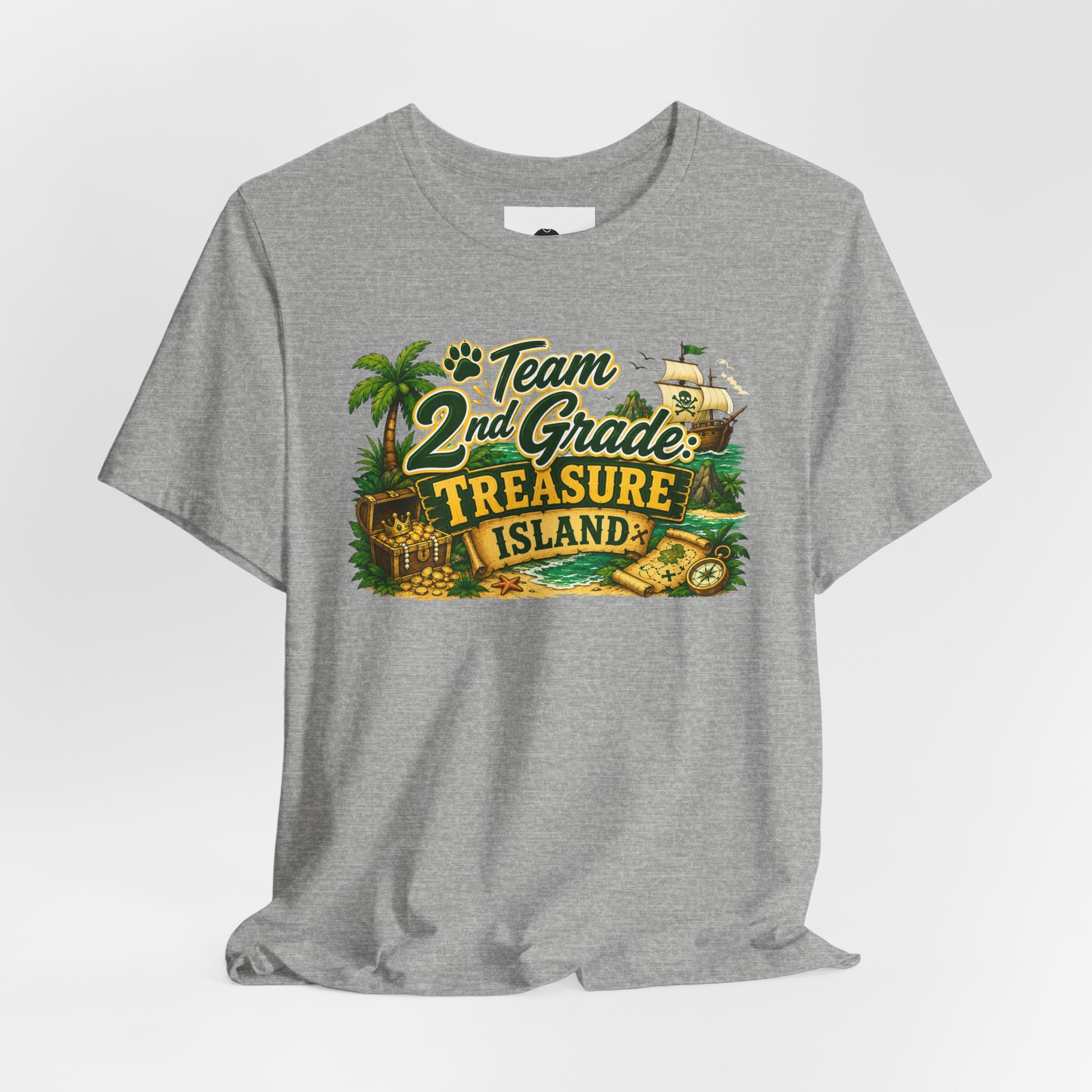 2nd Grade Treasure Island T‑Shirt — Team 2nd Grade School Spirit Tee