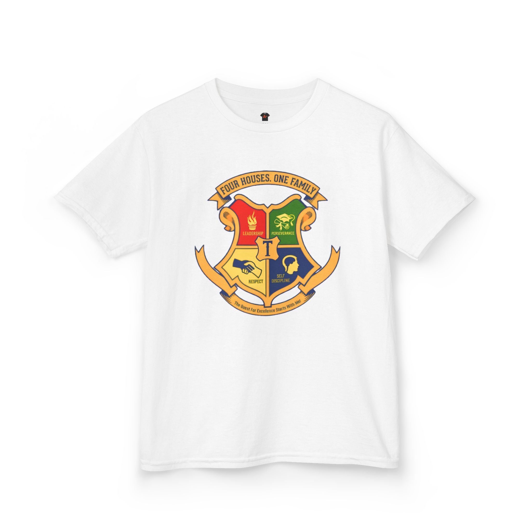 Kids Shield Crest T‑Shirt — Colorful Heraldic Emblem Tee for Children