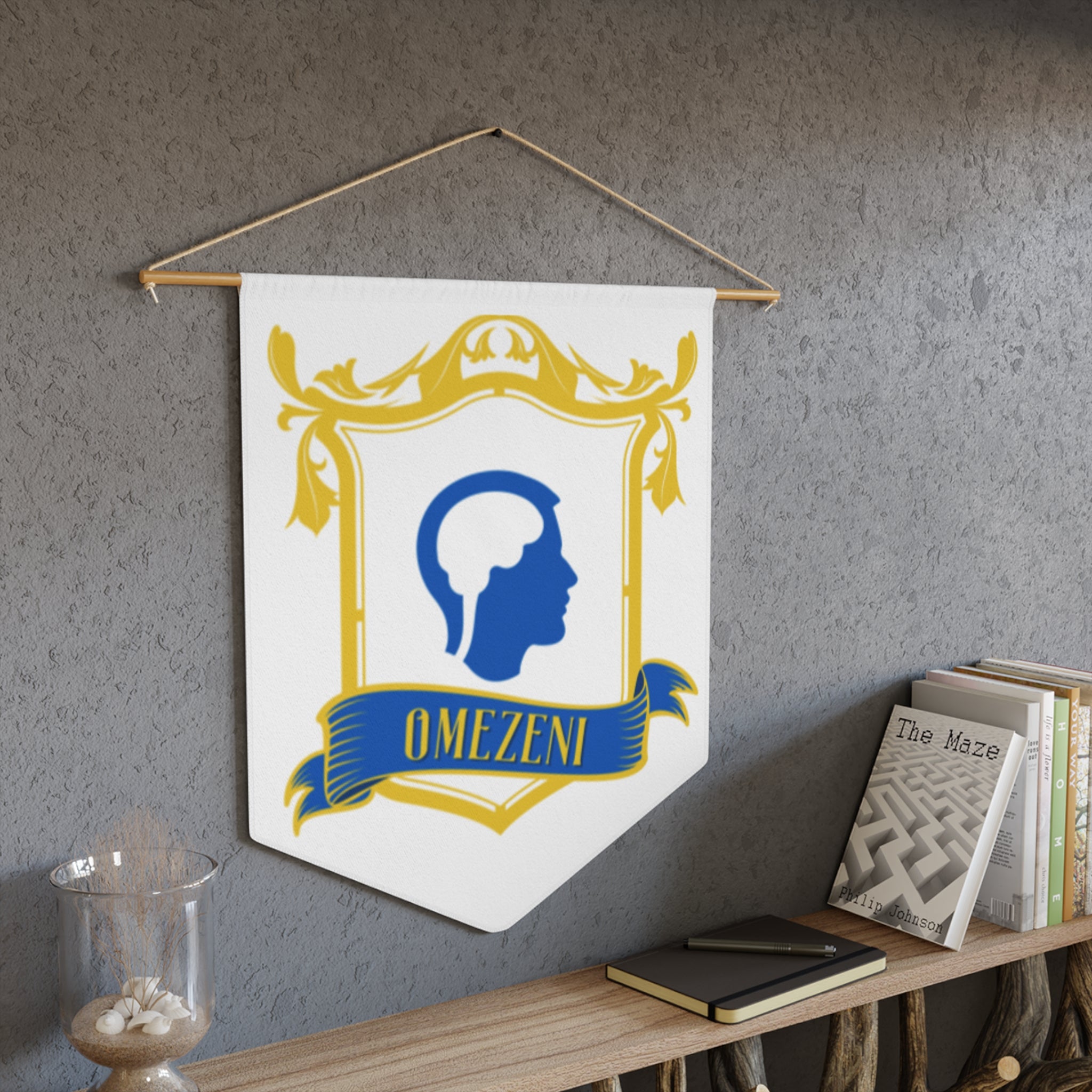 Custom Name Crest Pennant — Personalized OMEZENI Shield Wall Banner