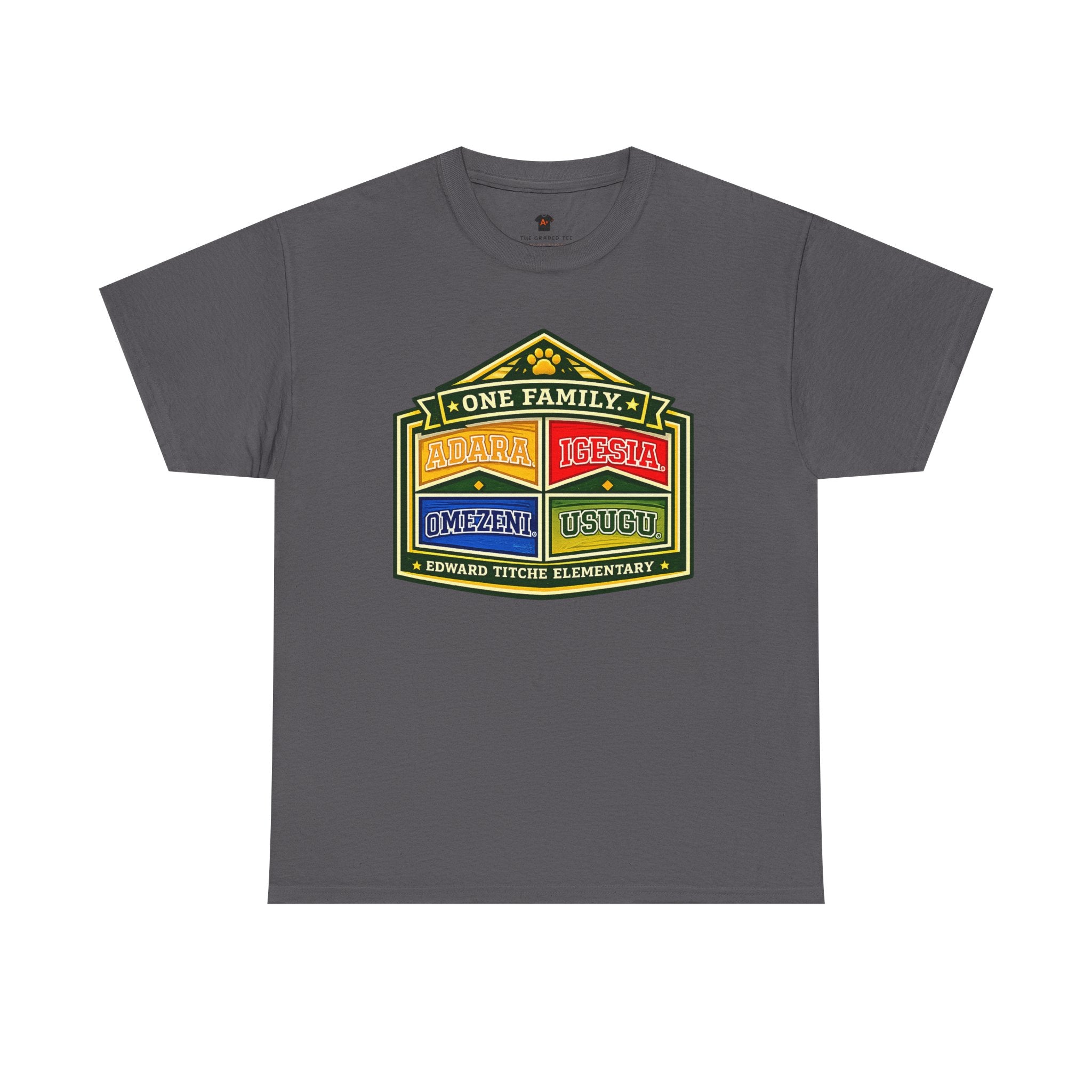Elementary School Family Crest T-Shirt — "One Family" Edward Titchen Elementary