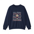 Faith Family Freedom Sweatshirt | Patriotic Faith-Based July 4th Vintage Americana