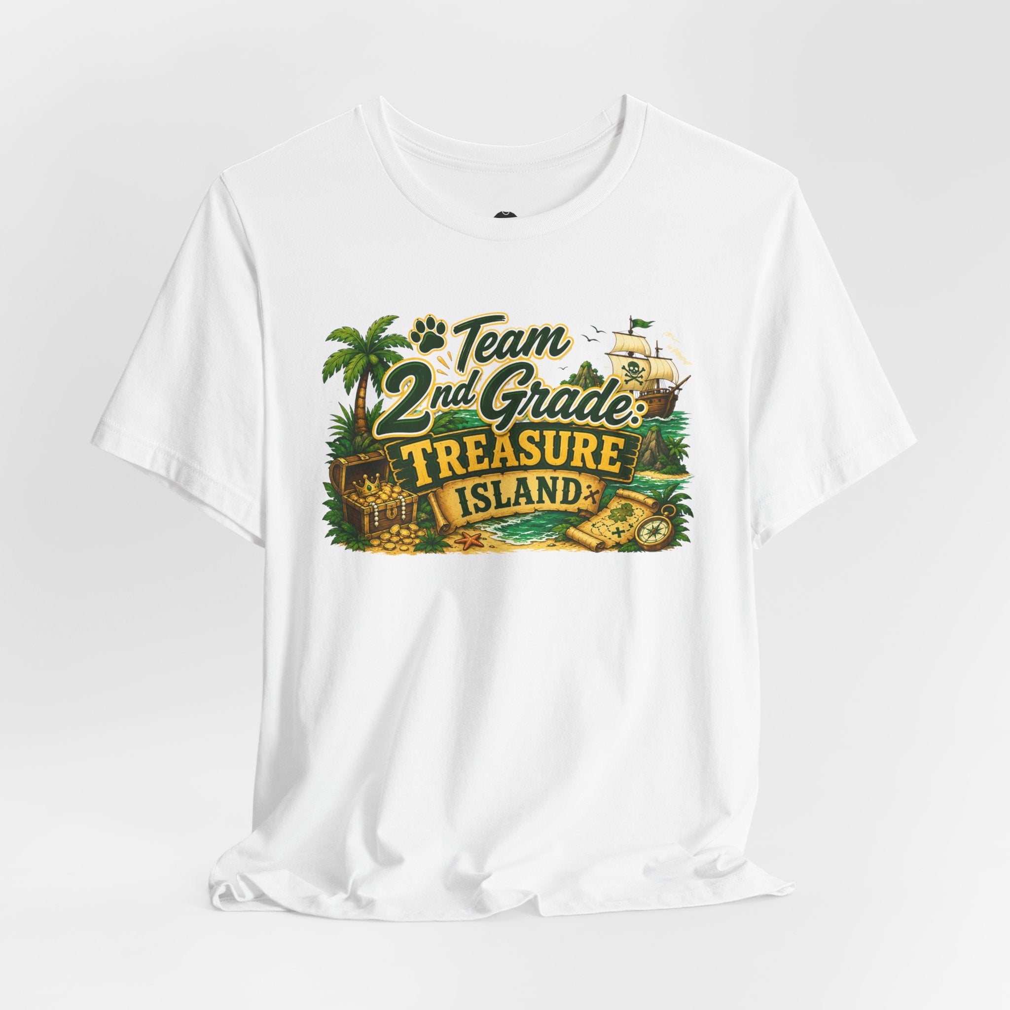 2nd Grade Treasure Island T‑Shirt — Team 2nd Grade School Spirit Tee