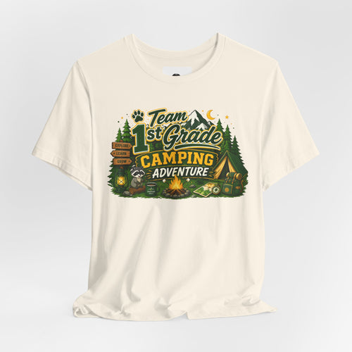 1st Grade Camping Adventure T‑Shirt — Team 1st Grade School Camping Tee