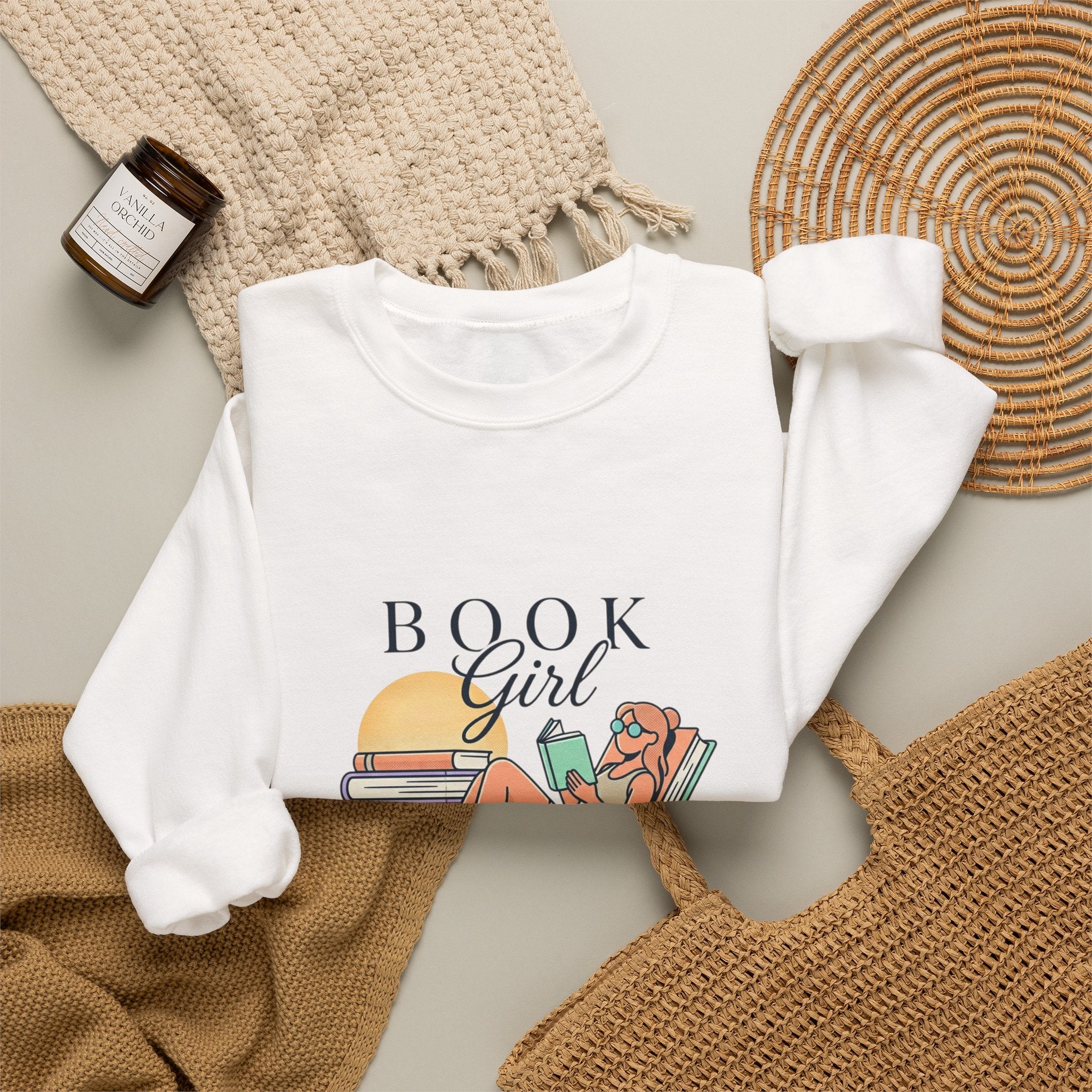 Book Girl Summer Sweatshirt | BookTok, beach reads, bookish summer aesthetic