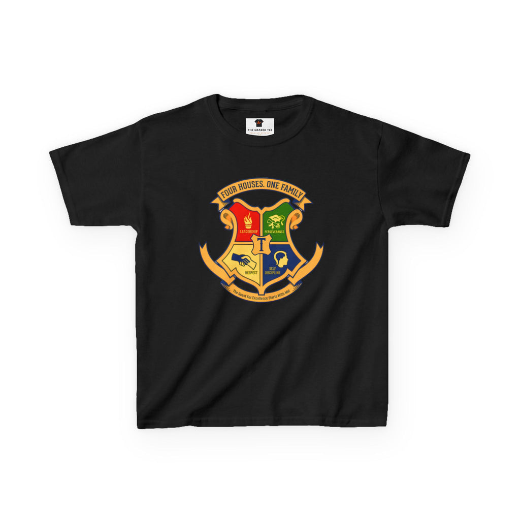 Kids Shield Crest T‑Shirt — Colorful Heraldic Emblem Tee for Children