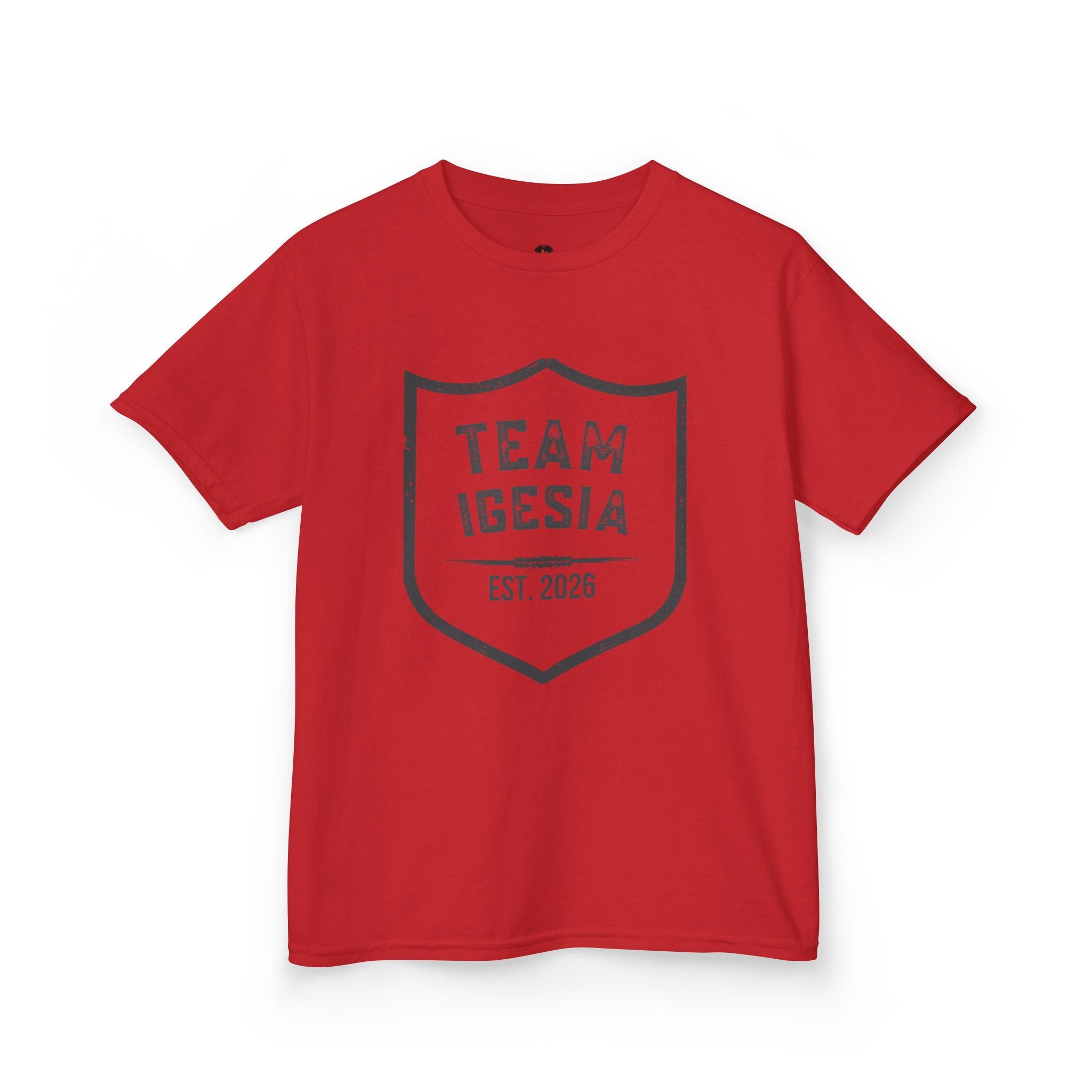 Kids T-Shirt — "Team Icesia" Vintage Shield Tee for Young Sports Fans