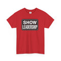 Leadership Patch T-Shirt — "Show Leadership" Graphic Tee