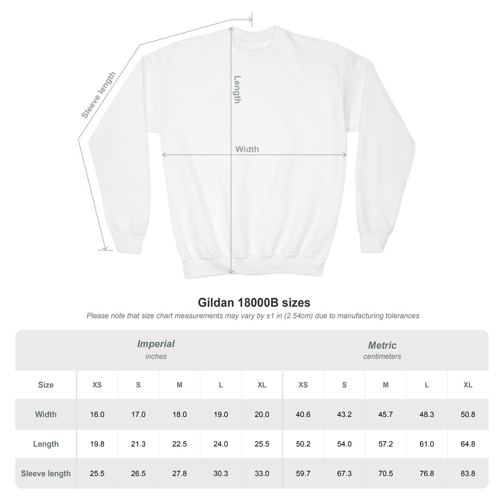 Youth Crewneck Sweatshirt — Gryffindor Crest Small Chest Logo, Kids Harry Potter School Spirit Pullover