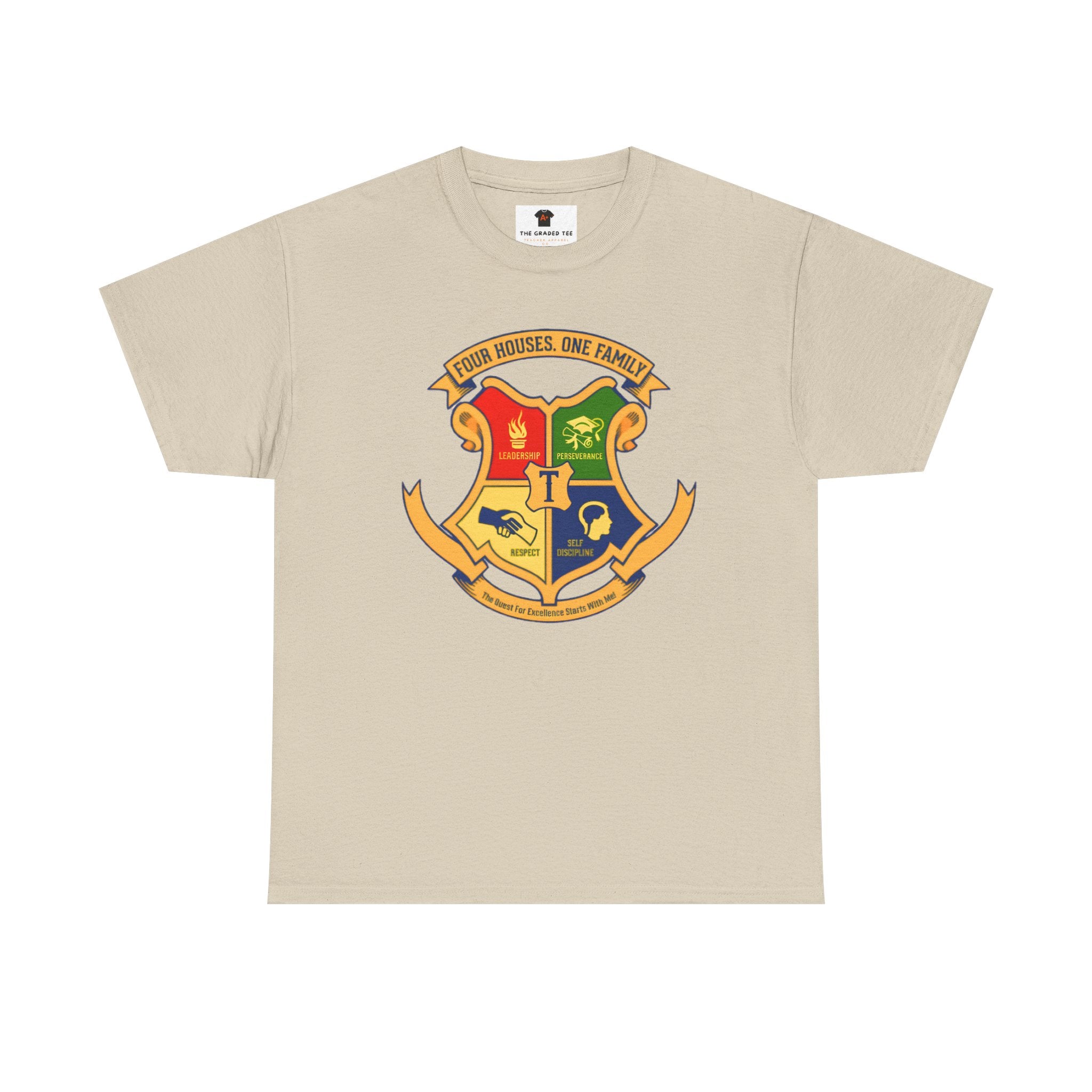 Family Crest T-Shirt — "Your Houses Are Family" Heraldic Coat of Arms Tee