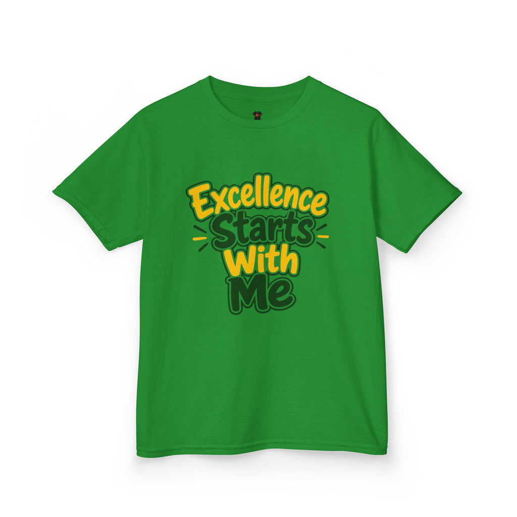 Kids Tee — "Excellence Starts With Me" Positive Motivation Shirt