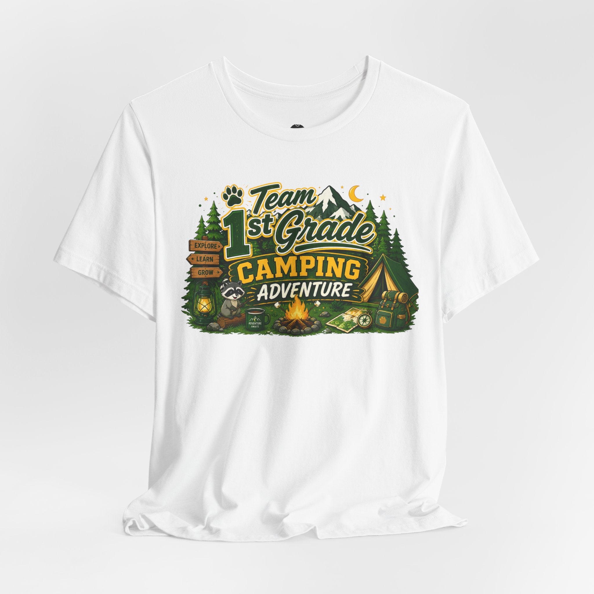 1st Grade Camping Adventure T‑Shirt — Team 1st Grade School Camping Tee