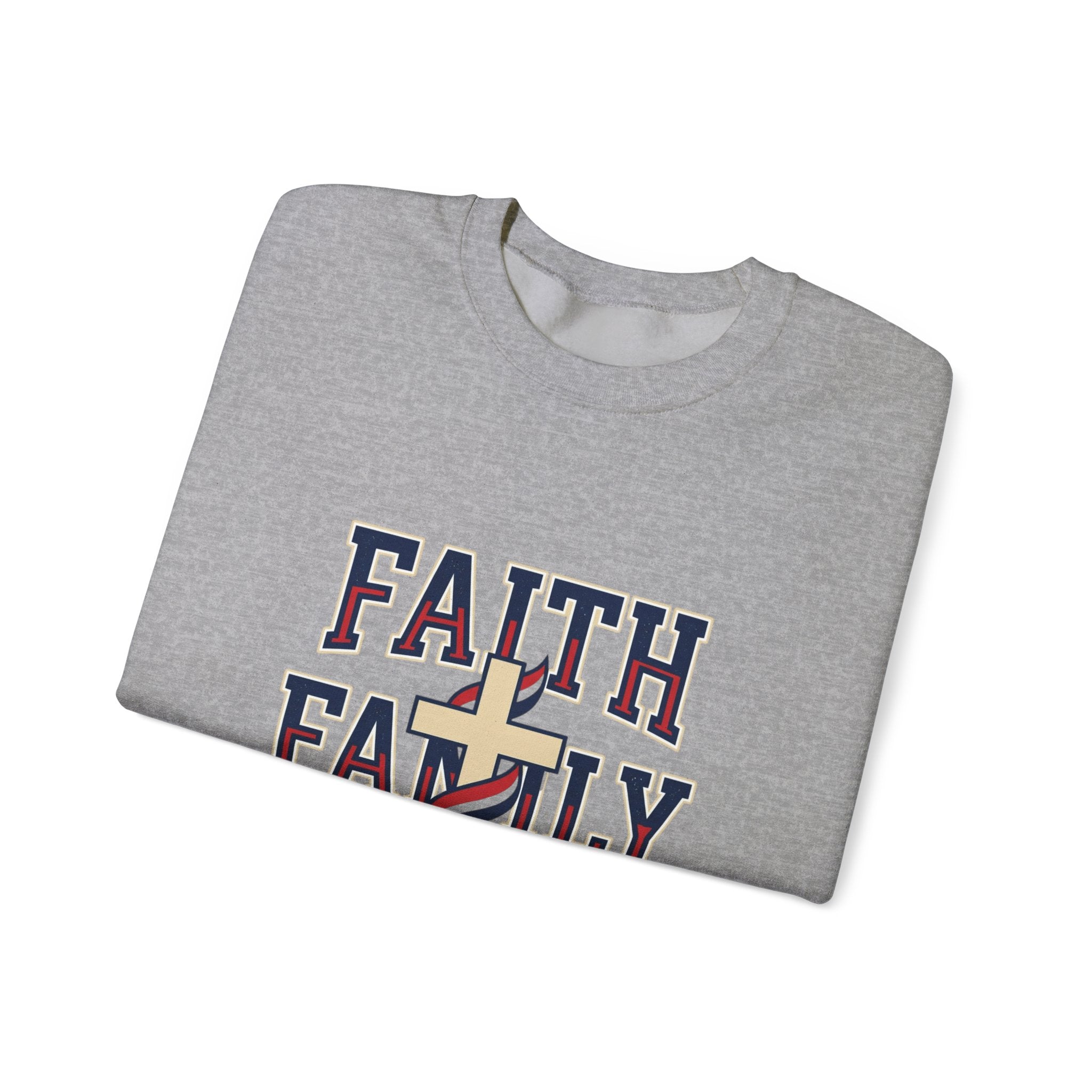 Faith Family Freedom Sweatshirt | Patriotic Faith-Based July 4th Vintage Americana